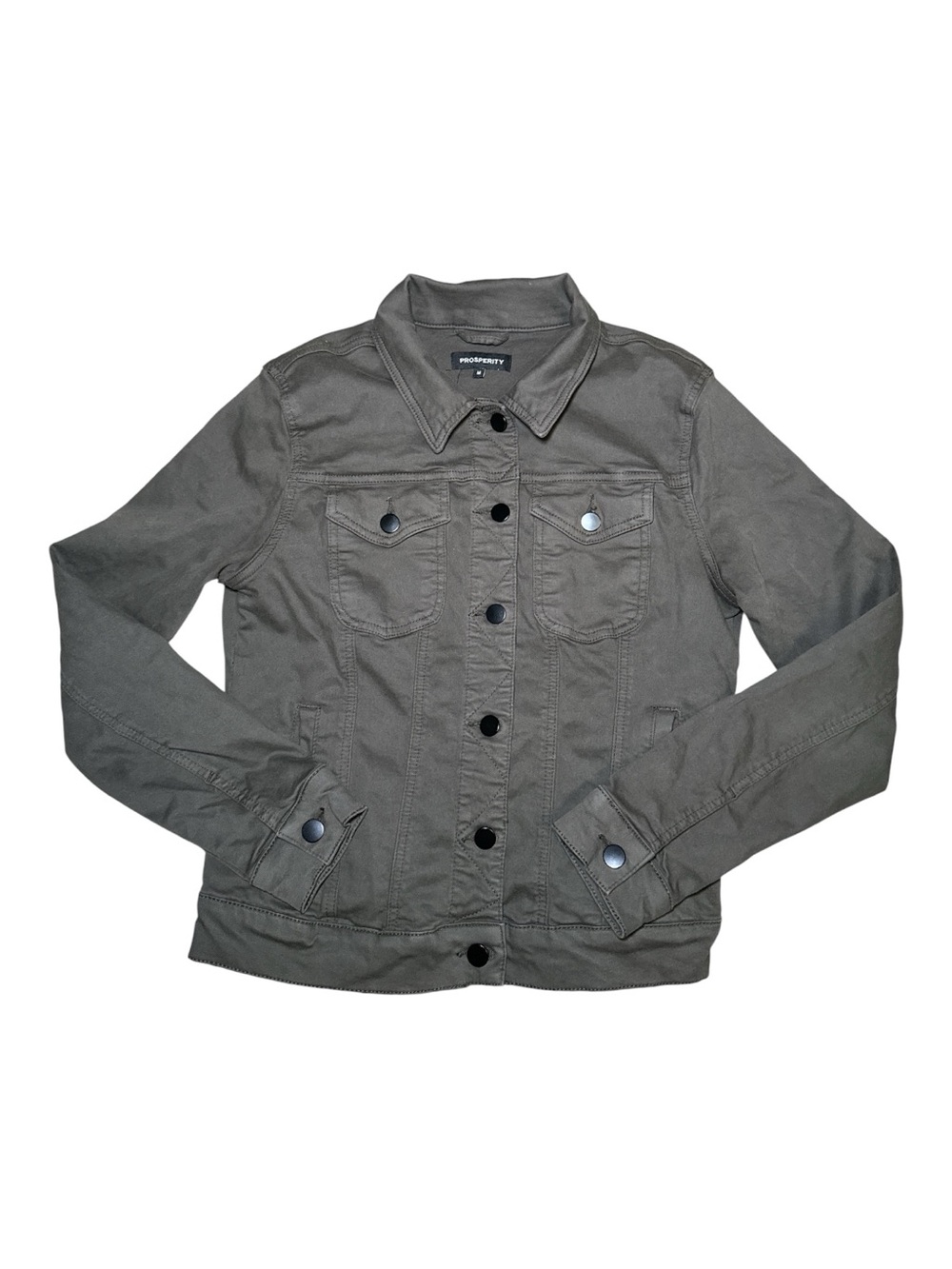 PROSPERITY Jolene Stretch Olive Green Denim Jean Jacket M Stitch Fix